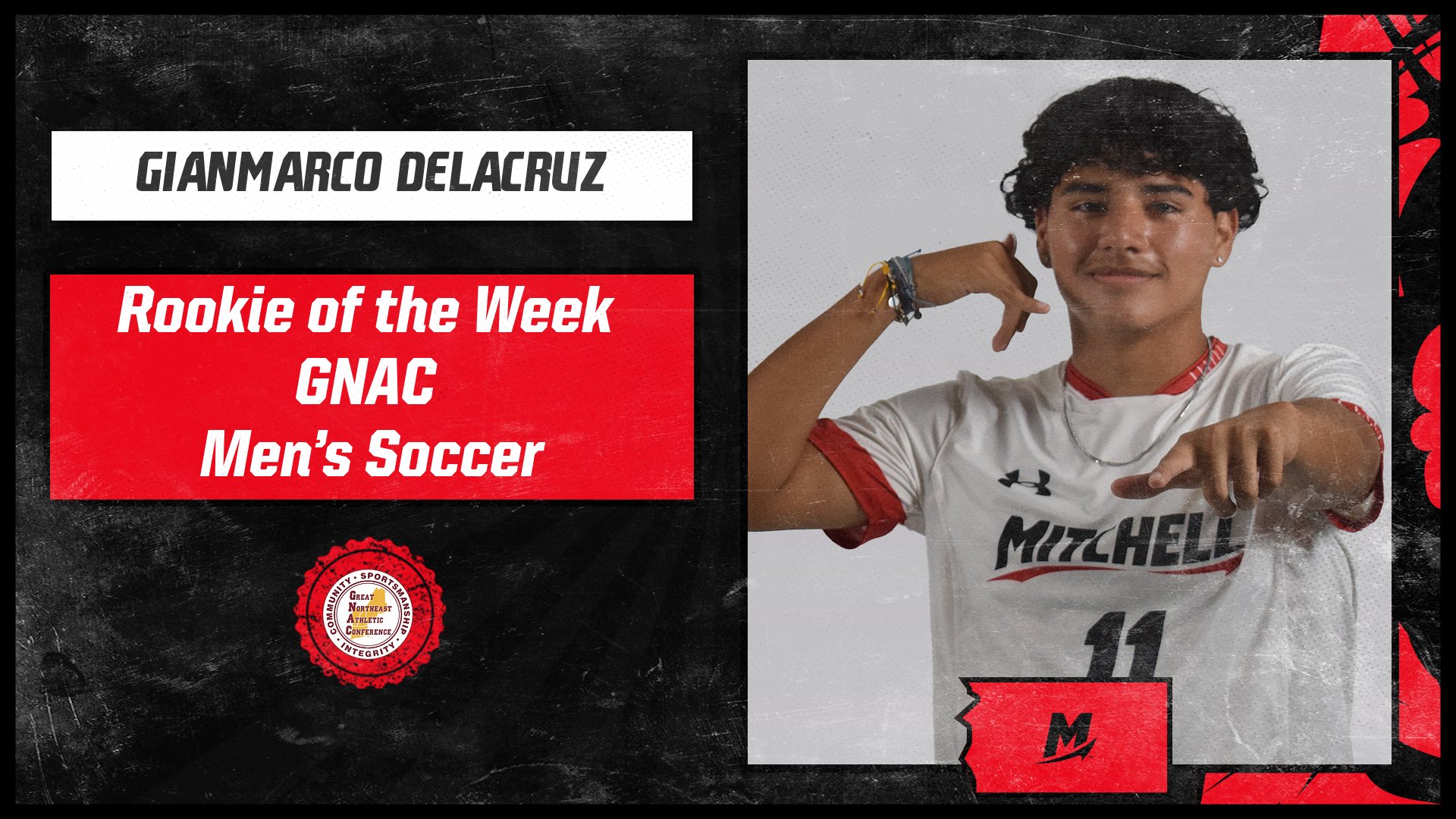 Delacruz Named GNAC Men’s Soccer Rookie of the Week