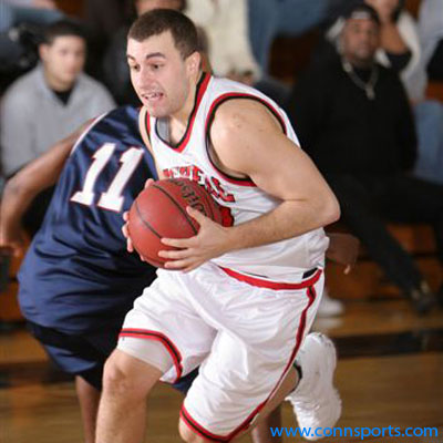 DEPAOLO SCORES 19 IN 61-82 LOSS TO CROSS TOWN RIVAL CONNECTICUT COLLEGE
