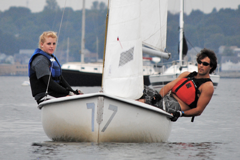 Sailing in Fifth Place at Clark Open