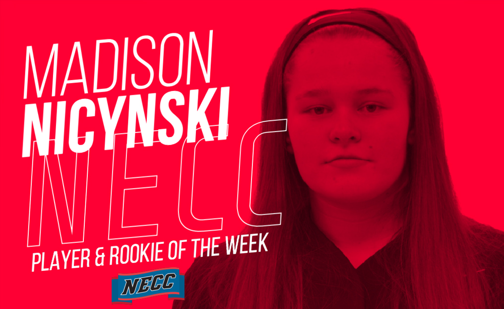 Softball's Nicynski Named NECC Player, Rookie of the Week
