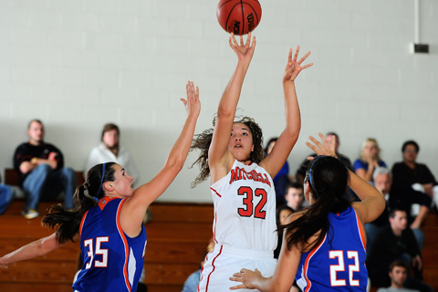 Garcia's Double-Double Leads WBB to Win at Daniel Webster