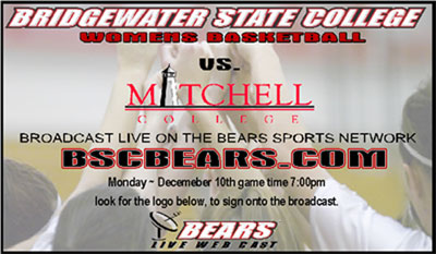 WOMEN'S BASKETBALL AT BRIDGEWATER STATE COLLEGE LIVE WEBCAST