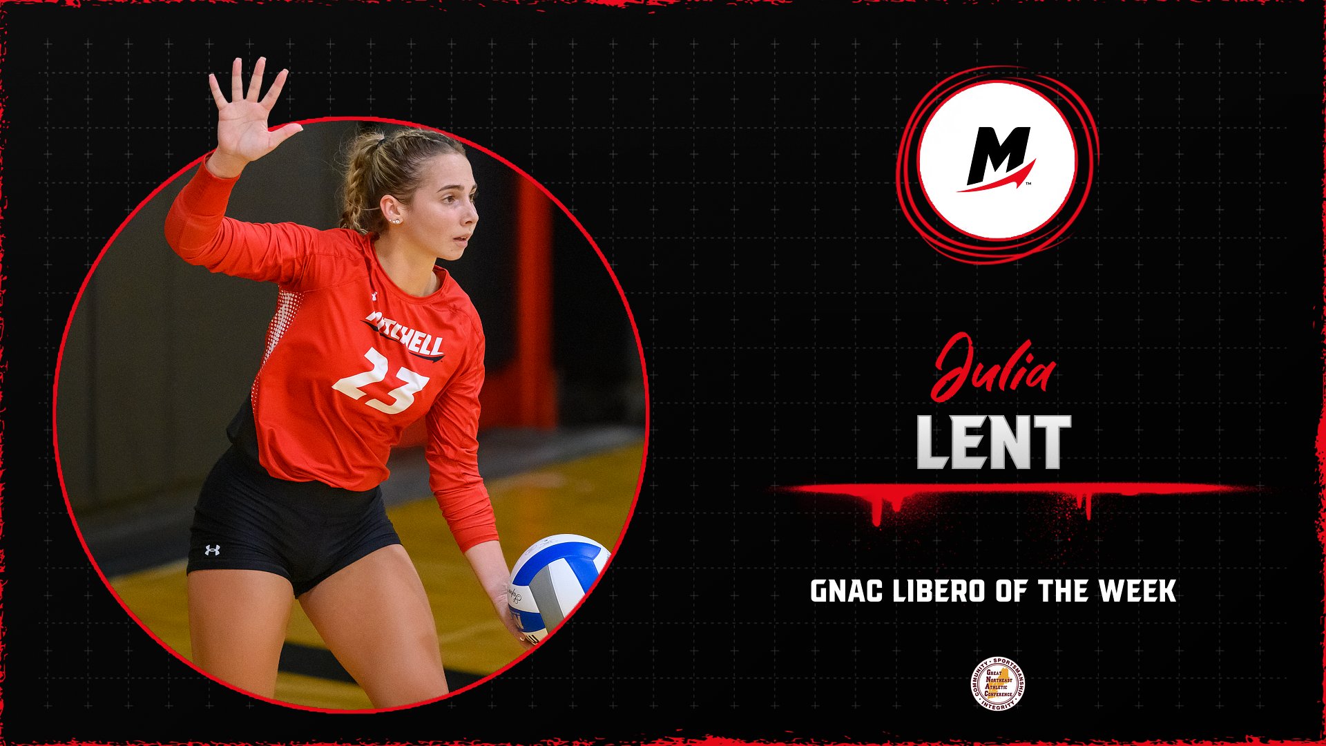 Lent Named GNAC Libero of the Week