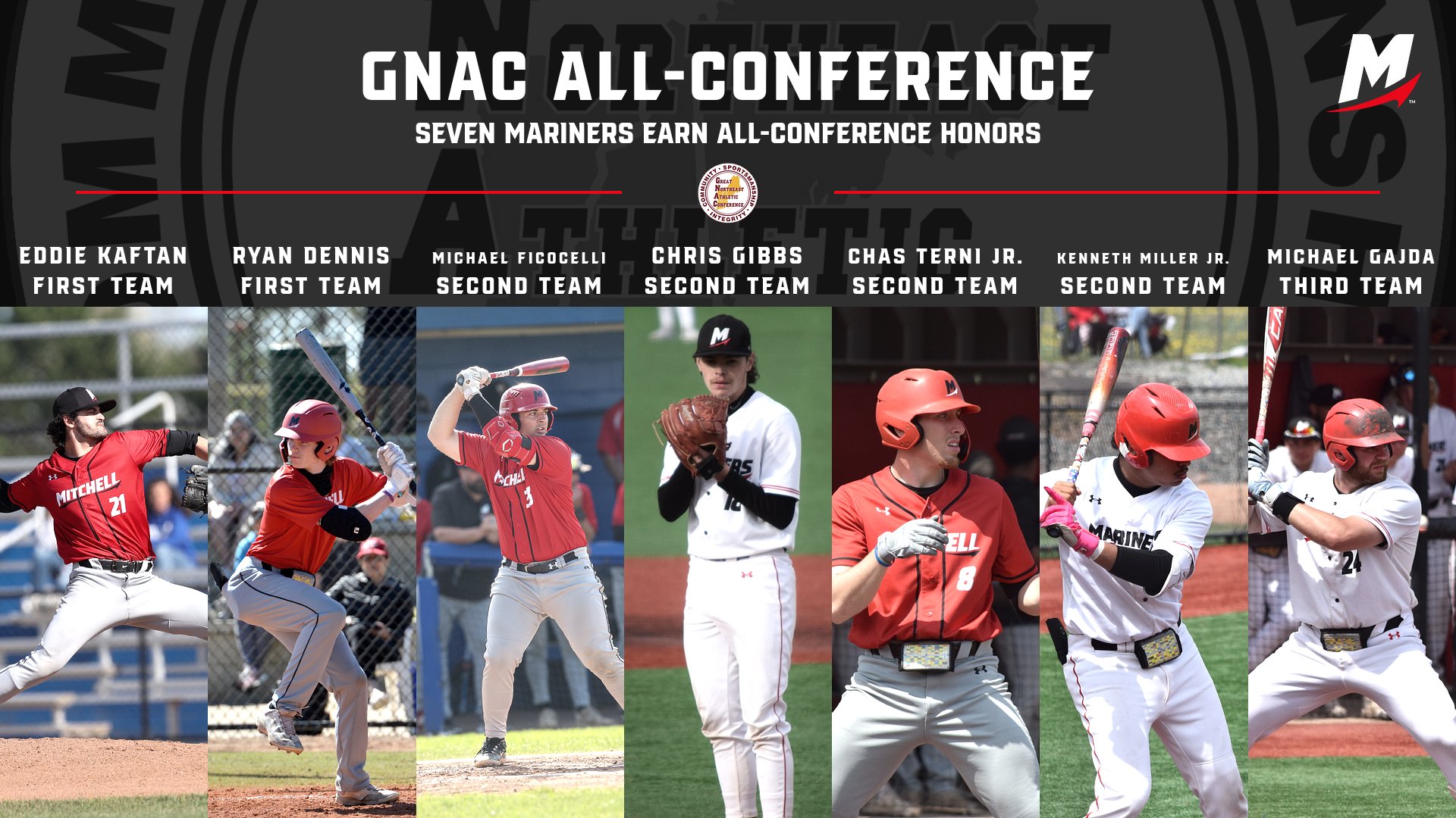 Baseball Places Seven on GNAC All-Conference Teams